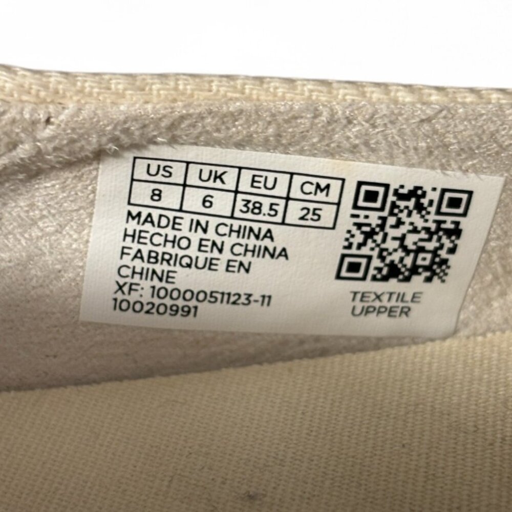 TOMS Carolina Platform Espadrille Slip-On Shoes Neutral Beige Canvas Size 8 - Picture 5 of 6